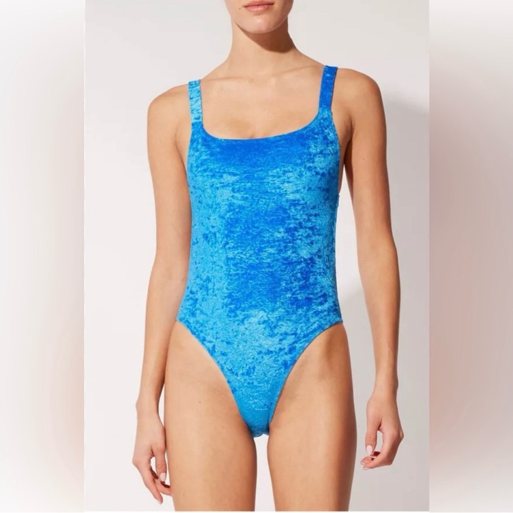 Solid & Striped The Toni Crushed Velvet One Puece Swimsuit